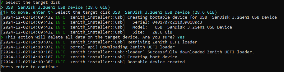 Image Install Success
